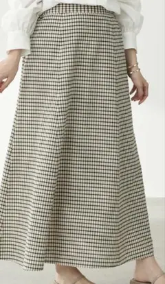 earth music&ecology チェック柄ロングスカート