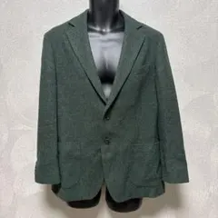 極美品 五大陸 テーラードジャケット ブリティッシュツイード グリーン L