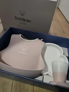 BABYBJORN ベビー食器セット パウダーピンク　スプーンとフォークなしのサムネイル