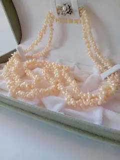 本真珠淡水パール2連ネックレス