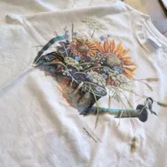 90年代 シングルステッチサンフラワーTシャツ　アートsoftee ヴィンテージ