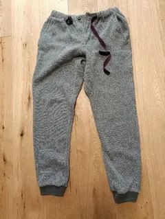 グレー フリース風ジョガーパンツ