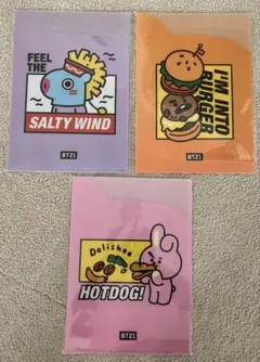 BT21 クリアファイル 3枚セット