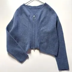 s*a様 【美品】ADAM ET ROPE アダムエロペ　ジップニットカーディガ