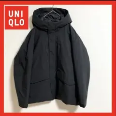 【美品】UNIQLO ハイブリッドダウンパーカ　黒　ブラック　L