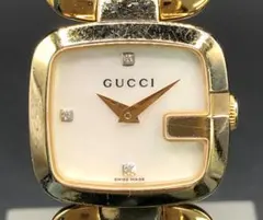 稼働/新品電池】GUCCI/3300L シェル文字盤 ローマン ゴールド 金針