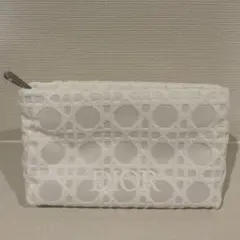 DIOR ホワイト ポーチ パイル地