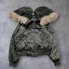 00s フライトジャケット N2B 短丈 y2k 平成 グランジ ファー