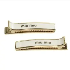 最終値下げ！早い者勝ちmiu miu ヘアピン 3F136 ホワイト 2026年最新】miumiu ヘアピン 白の人気アイテム - メルカリ