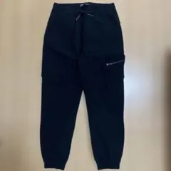 zara ナイロンカーゴ　ジョガーパンツ　ブラック