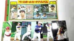 カルビー　ベースボールカード　選手カード　アルバム ベースボールカードアルバム カード72枚 野球カード 昭和 カルビー