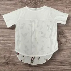 【未使用】GLOBAL WORK M 花柄 Tシャツのサムネイル