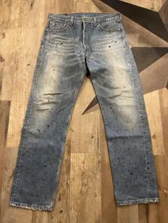 USA製 リーバイス501 ダメージデニム ヒゲ ハチノス W34 Levi's