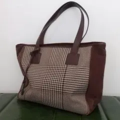 ラルフローレン レディーストートバッグ☆千鳥柄