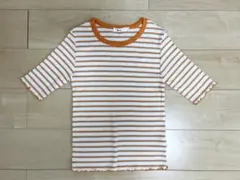 niko and... ストライプ 半袖Tシャツ L