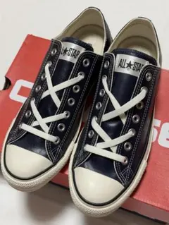 新品27.5cm コンバースオールスター オリーブグリーンレザー ディープシーのサムネイル