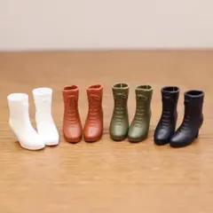 ドール用ショートブーツ お揃い4足セット♡リカちゃん ブライス