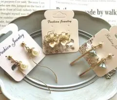 □ ハンドメイドイヤリング 3 点セット まとめ売りS_No.067 □