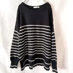【SHOO・LA・RUE】シューラルー ボーダーニット チュニック丈 体型カバー