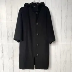 SLOBE IENA ウール混 フーデッドコート 七部袖 36 ブラック