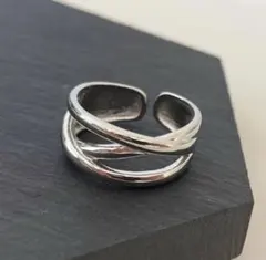 シルバー925メキシカンジュエリーヴィンテージ特大ツイストデザインリング