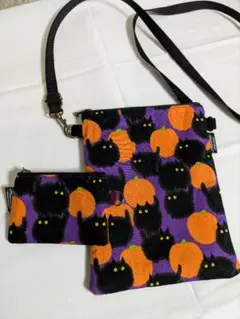 ハロウィンサコッシュ、ミニポーチ　2点