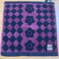 MARY QUANT ハンカチ パープル/ブラック　未使用品