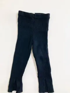 petit main リブ編みパンツ 90 黒