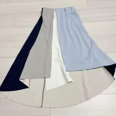 ガリャルダガランテ　アシンメトリーフレアスカート 配色切り替え　スウェット素材