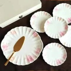 NIKKO FINE BONE CHINA ケーキ皿セット サーバー付 箱付きのサムネイル