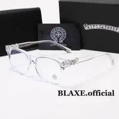 サングラス 伊達メガネ クロムデザイン 黒縁 Y2Kメガネ クロス