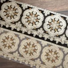 301.インド刺繍リボン 50cm×2本セット