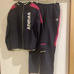 adidas ジャージ上下セット ネイビー ピンク L