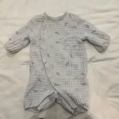 水色動物柄ロンパース 60~70cm