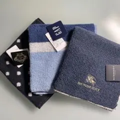Burberry ネイビー タオルハンカチ他　3枚セット