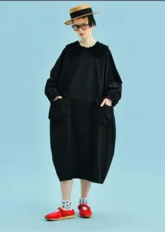 imakokoni 丸襟ワンピース ドットパフスリーブTシャツ　２点セット メルカリ