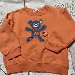 レトロ　ミキハウス クマ☆刺繍トレーナー ☆100cm