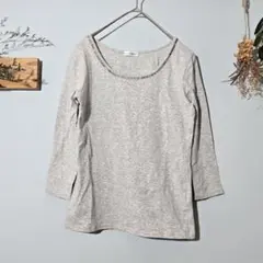 a.v.v standard M グレー 7分袖 トップス サイズ38 ビーズ