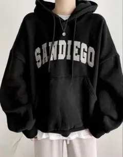 SANDIEGO ロゴパーカー ブラック