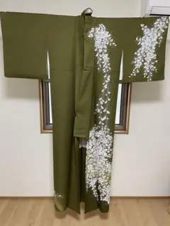 【新品未使用】訪問着　深緑