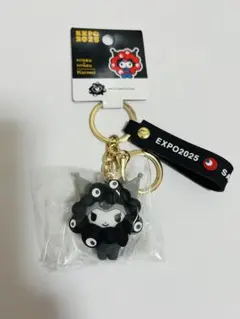 サンリオ黒ミャクミャクなりきり立体マスコット　キーホルダー　クロミ