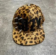 COZY WORLDWIDE ハラコ レオパード スタッズ トゲ キャップ 帽子
