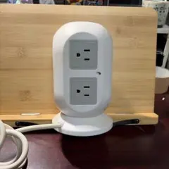 TESSAN タワー型電源タップ AC8個口 USB4ポート