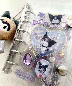 シール帳完成品【新品】a7クリアバインダー♡クロミぬいぐるみチャーム付き♡