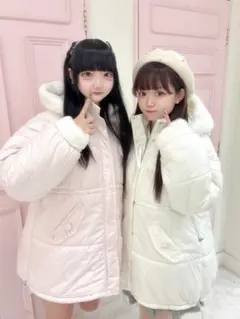 【完売品】ハニーシナモン　フード付き冬用ジャケット ピンクのサムネイル