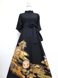 着物リメイクワンピース3735