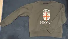 BROWN オリーブグリーンスウェット