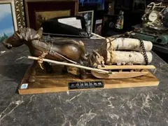 木彫り 馬そり①北海道開拓馬橇 優良工芸品特選 - メルカリ