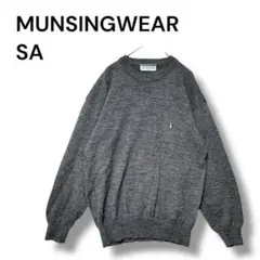 マンシングウェア　セーター　Ｆ　グレー　長袖　ゴルフ　ペンギン ワッペン