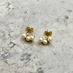 ★新品 SLOBE IENA スローブイエナ 小さいゴールドトリプルパールピアス